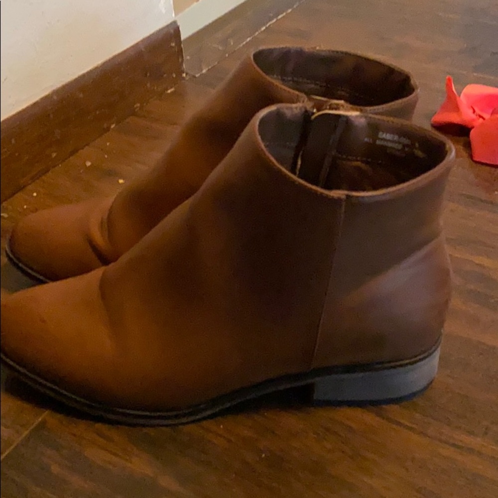 Brown Zip Up Booties